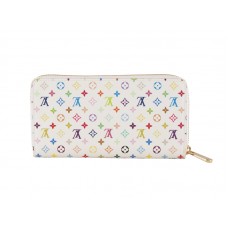 Louis Vuitton Monogram Veelkleurige Witte Zippy Portemonnee Figuur