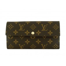 Louis Vuitton Monogram Sarah portemonnee met bloemenprint in paars