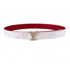 Louis Vuitton riem met bloemenprint in roze