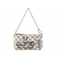 Louis Vuitton Damier Azur Milla clutch kofferbak