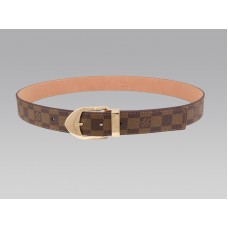 Louis Vuitton Damier-riem met gouden gesp