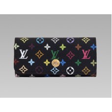 Louis Vuitton Monogram Multicolore Zwarte Sleutelhouder voor 4 Sleutels Granaat