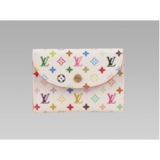Louis Vuitton Monogram Multicolore witte visitekaarthouder lychee