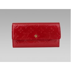 Monogram van Louis Vuitton Vernis Porte Trésor International Pomme Damour