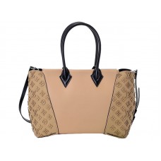 Louis Vuitton W-tas PM Cuir Orferre lichaam en Veau Cachemire zijkanten beige