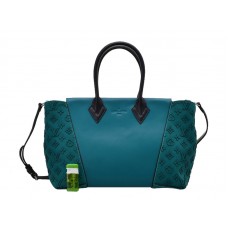 Louis Vuitton W Bag Pm Cuir Orferre Body en Veau Cachemire zijkanten blauw