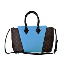 Louis Vuitton W-tas Monogram & Leer PM Blauw