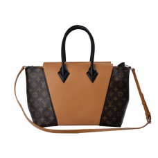 Louis Vuitton W-tas Monogram & Leer PM Bruin
