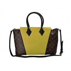 Louis Vuitton W-tas Monogram & Leer PM Geel