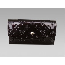 Monogram van Louis Vuitton Vernis Porte Trésor International Amarante