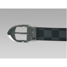 Louis Vuitton Damier Graphite Classic riem met zilverkleurige gesp
