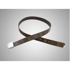 Louis Vuitton Monogram Cut riem in zilver