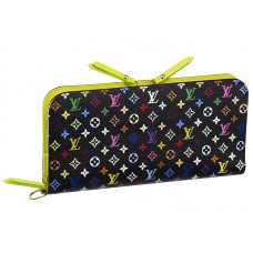 Louis Vuitton Monogram Multicolore Zwarte Bijzondere Portemonnee Pistache