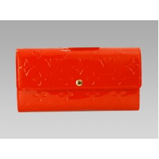 Louis Vuitton Monogram Vernis Sarah Portemonnee Oranje Zonsondergang