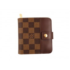 Louis Vuitton Damier compacte portemonnee met rits
