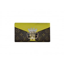 Louis Vuitton Monogram Tribal Mask Sarah portemonnee geel