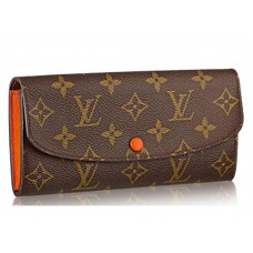 Louis Vuitton Monogram Emilie portemonnee in chilirood