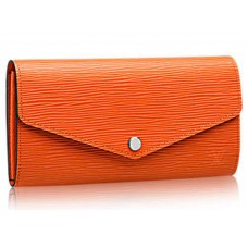 Louis Vuitton Epi Lederen Sarah Portemonnee Chili Rood