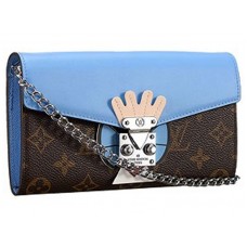 Louis Vuitton Monogram Tribal Mask Chain Wallet Blauw