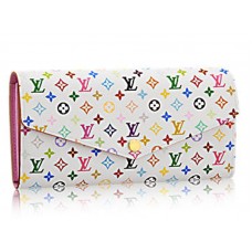 Louis Vuitton Multicolor Sarah Portemonnee Wit