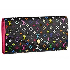 Louis Vuitton Multicolor Sarah Portemonnee Zwart