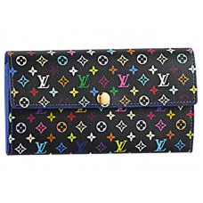 Louis Vuitton Multicolore Black Sarah Portemonnee Korenbloem