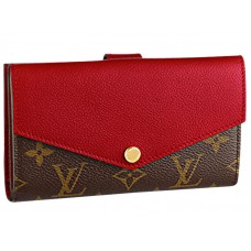 Louis Vuitton Monogram Pallas Compact Portemonnee Kersenrood