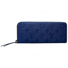 Louis Vuitton Monogram Empreinte Leren Clemence Portemonnee Blauw