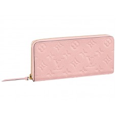 Louis Vuitton Monogram Empreinte Leren Clemence Portemonnee Ballet Roze