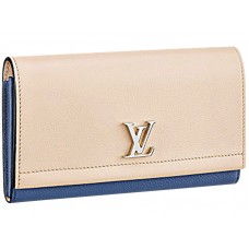 Louis Vuitton Lockme Ii Portemonnee Vanille Blauw