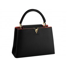 Louis Vuitton Capucines Mm Tas Noir Flamingo