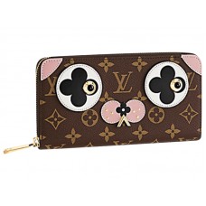 Louis Vuitton Monogram Canvas Zippy Portemonnee Een schattige hond
