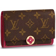 Louis Vuitton Flore Compacte Portemonnee Monogram Canvas Fuchsia m64588