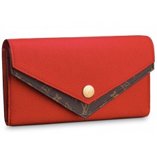 Louis Vuitton dubbele V portemonnee monogram Taurillon leer Rubis m64317