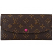 Louis Vuitton Emilie Portemonnee Monogram Canvas Roze m41943