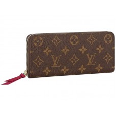 Louis Vuitton Monogram Canvas Clemence Portemonnee Fuchsia m60742
