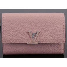 Louis Vuitton Taurillon Lederen Capucines Compacte Portemonnee Magnolia m62156