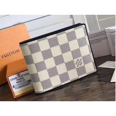 Louis Vuitton Damier Coastline Canvas Portemonnee met Meerdere Rekeningen n60121