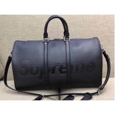 Louis Vuitton X Supreme Epi Leather Keepall Bandouliere 45 Zwart