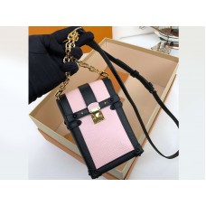 Louis Vuitton koffer met Epi lederen telefoonketting, roze m44184