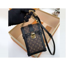 Louis Vuitton Monogram Canvas Trunk Telefoonketting Zwart m44184
