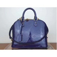 Louis Vuitton Monogram Vernis Alma PM Blauw m91611