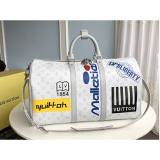 Louis Vuitton Monogram Canvas Keepall Bandouli?Re 50 Wit m44643