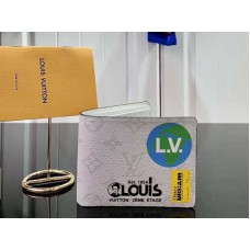 Louis Vuitton Monogram Canvas Portemonnee met Meerdere Vakken, Wit m67819