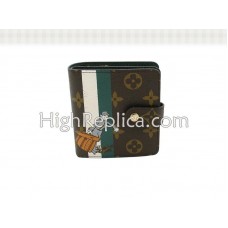 Louis Vuitton Monogram Groom Compact portemonnee met rits, groen