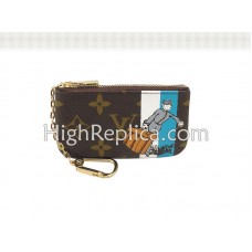 Louis Vuitton Monogram Bruidegom Pochette Cles Blauw