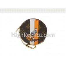 Louis Vuitton Monogram Bruidegom Ronde Muntportemonnee Oranje