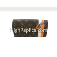 Louis Vuitton Monogram Bruidegom Portemonnee met Ritsvak Oranje